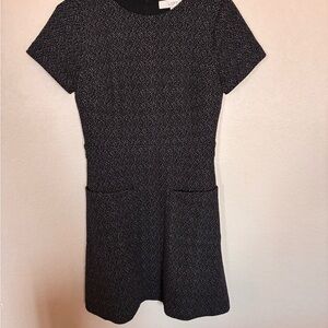 LOFT Textured Black Mini Dress